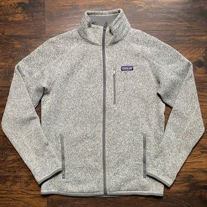 Patagonia Better Sweater/ Fleece jacket  Color Gray Women’s Size-M Chest Logo